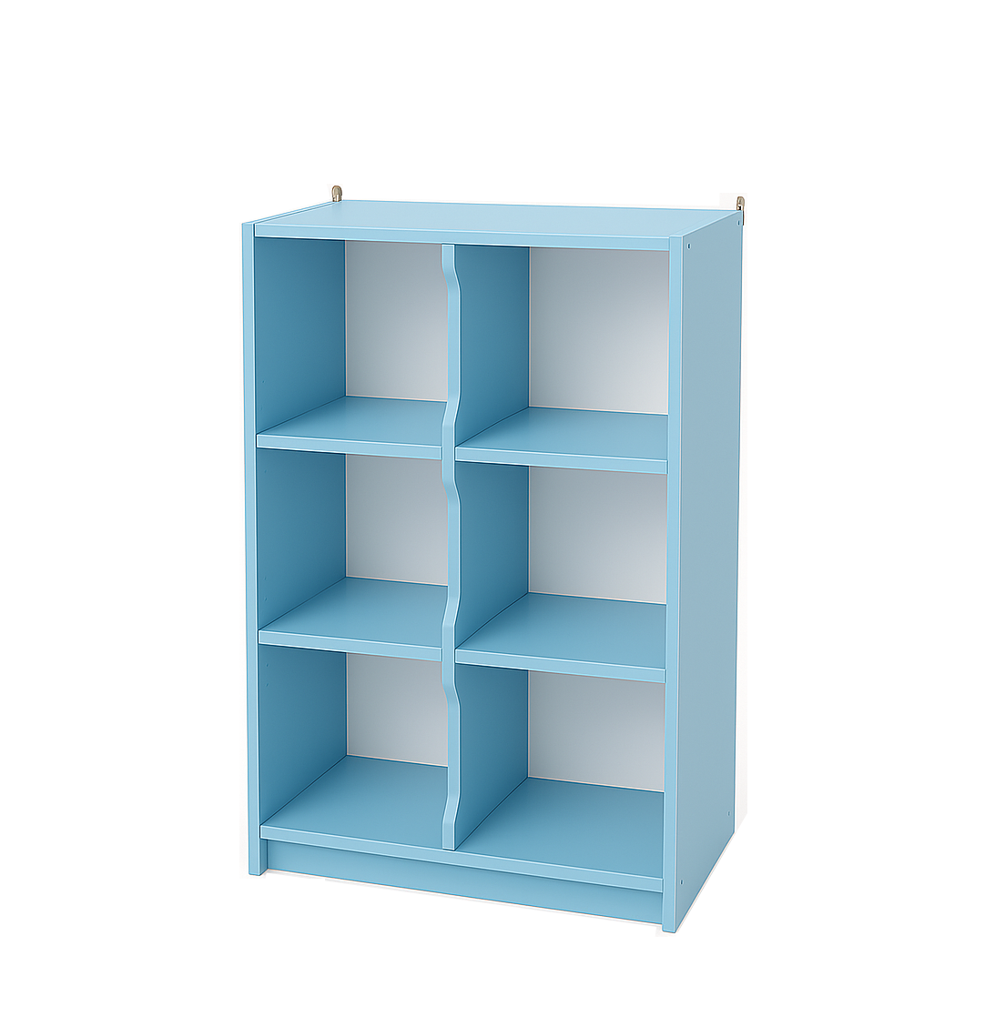 Дитяча шафа "В зоопарку" елемент №5, відкрита з 2-ма полицями (на 6 секцій), ЛЕЛЕКА, 600х300х950 мм.